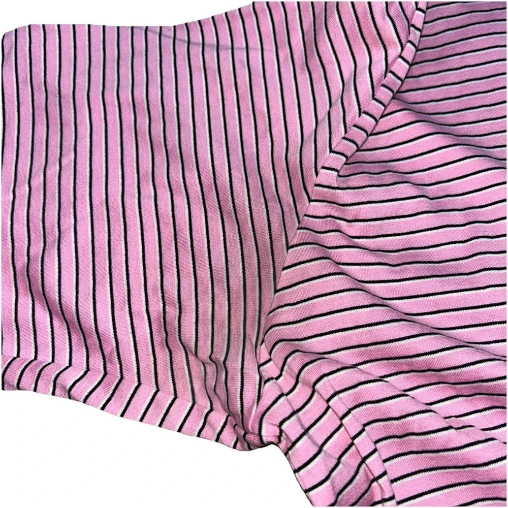Polo Golf Ralph Lauren‎ Pima Cotton Polo, Men's Large, Pink Black White Stripe